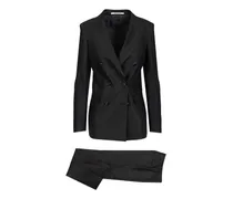 Doppelreihiger Anzug - Schwarz