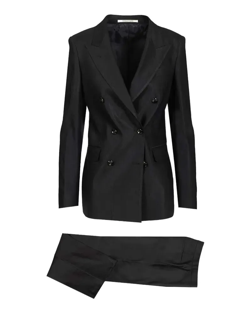 Tagliatore double-breasted tailored suit - Schwarz Schwarz
