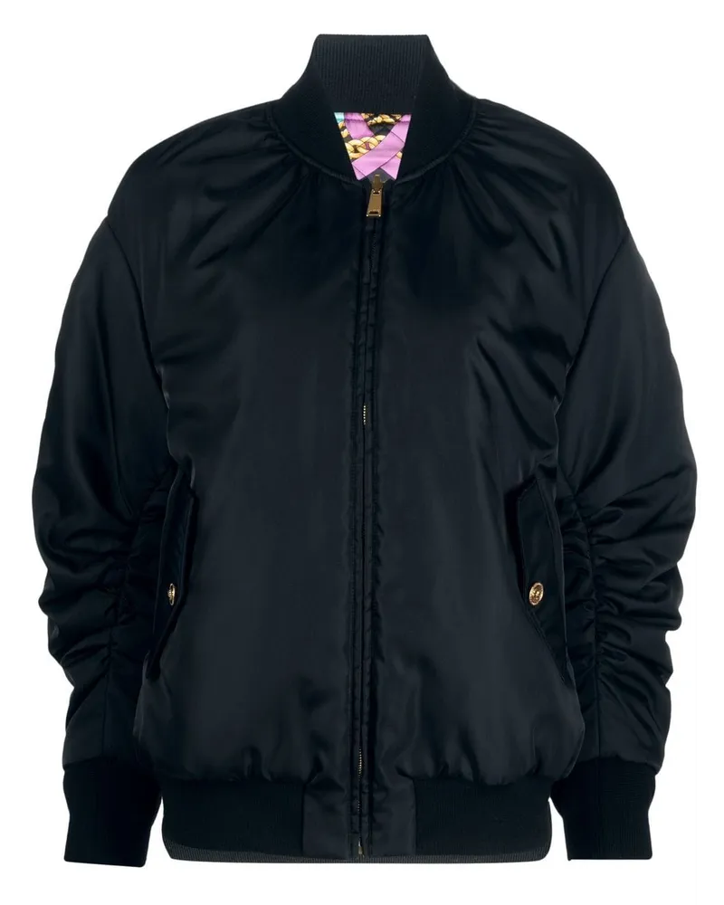 Versace Wendbare Daunenjacke - Schwarz Schwarz
