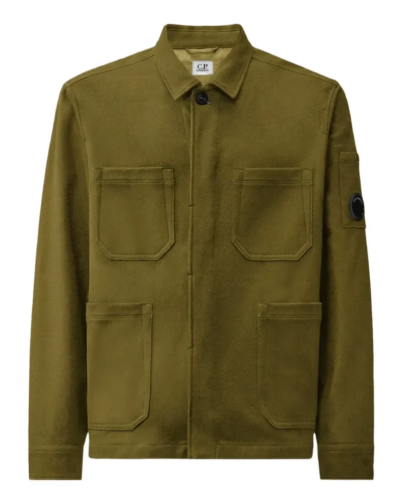C.P. Company felted wool lens field overshirt - Grün Grün