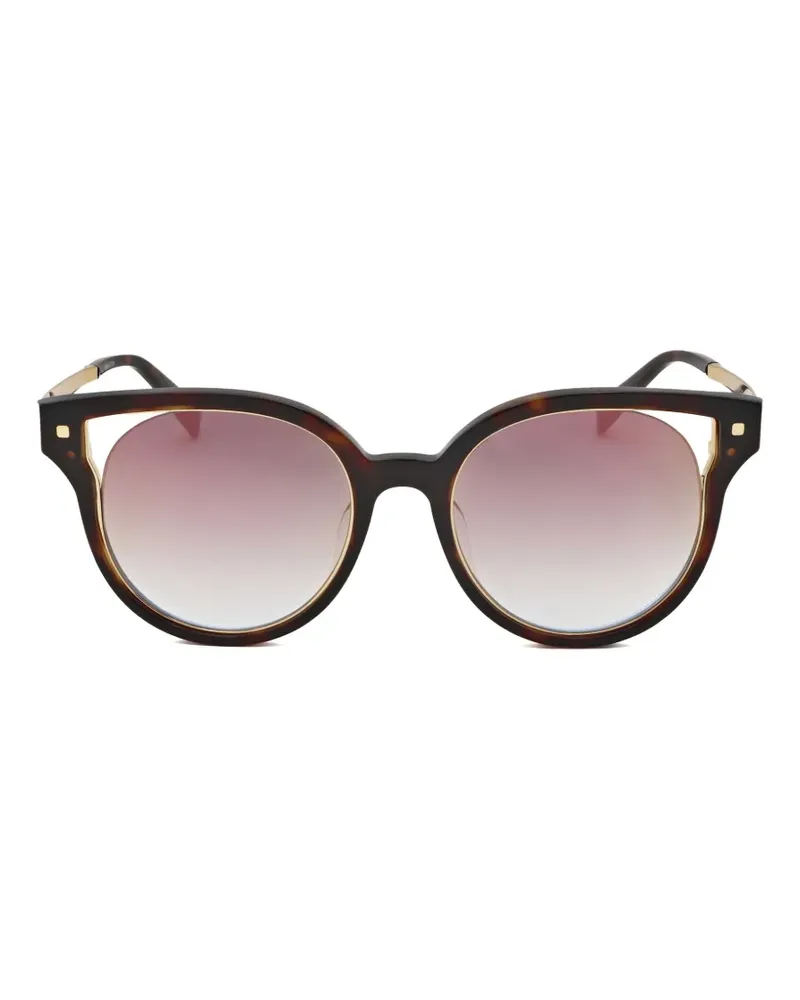 Escada Runde Sonnenbrille in Schildpattoptik - Braun Braun