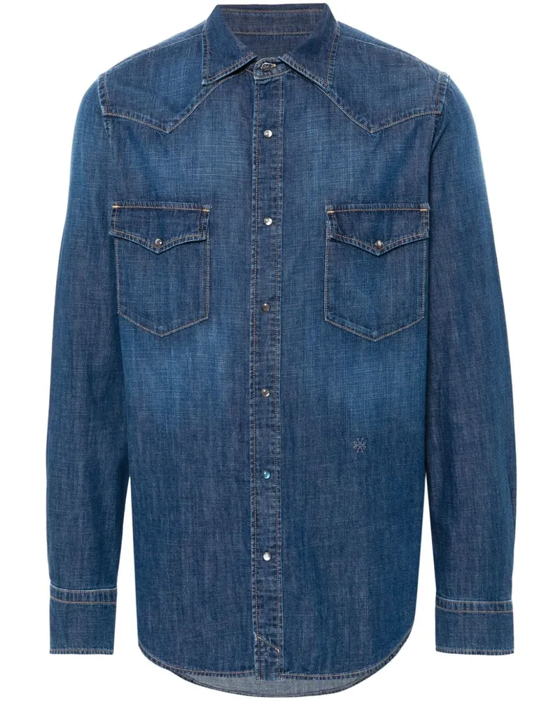 Jacob Cohën Jeanshemd im Western-Look Blau