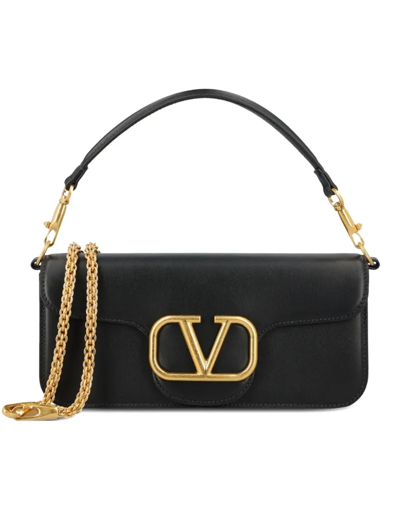 Valentino Garavani Schultertasche mit Logo-Schild - Schwarz Schwarz