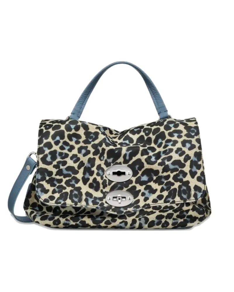 Zanellato Postina leopard-print clutch bag - Schwarz Schwarz