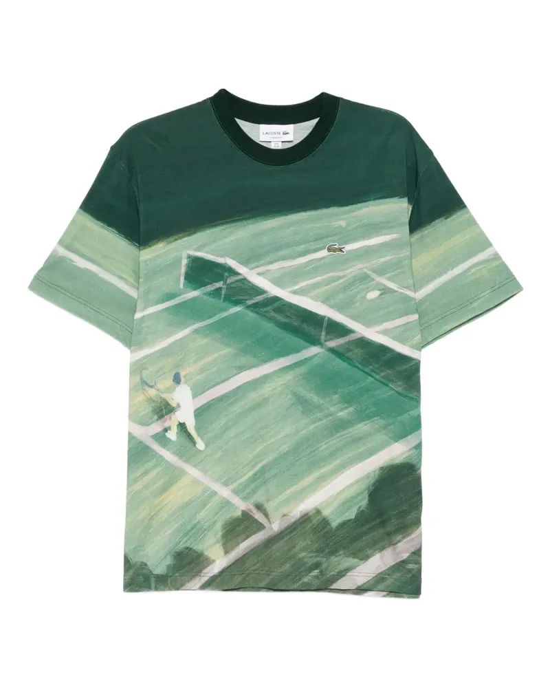 Lacoste T-Shirt mit grafischem Print - Grün Grün