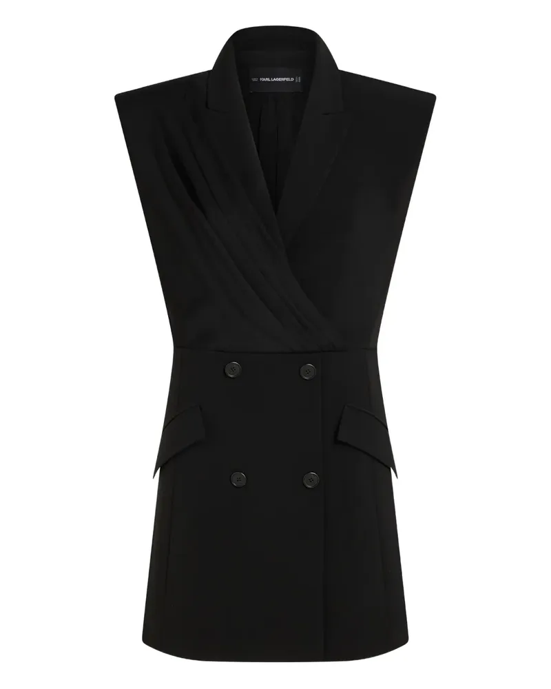 Karl Lagerfeld Kurzes DNA Blazer-Kleid - Schwarz Schwarz