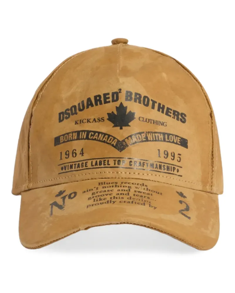 Dsquared2 Baseballkappe mit Text-Print - Nude Nude