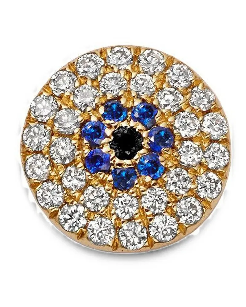 Loquet Evil eye-motif diamond and sapphire charm - Gold Gold