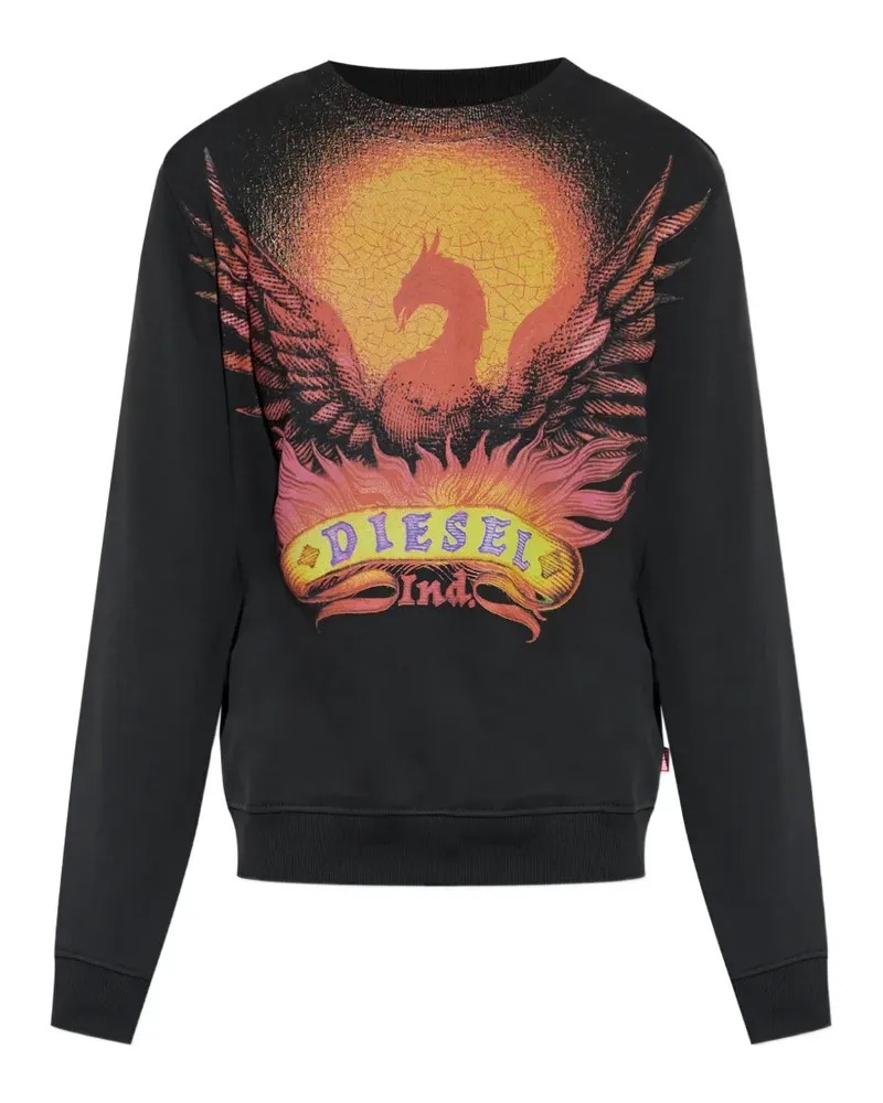 Diesel S-Ginn-AA2 graphic-print sweatshirt - Schwarz Schwarz