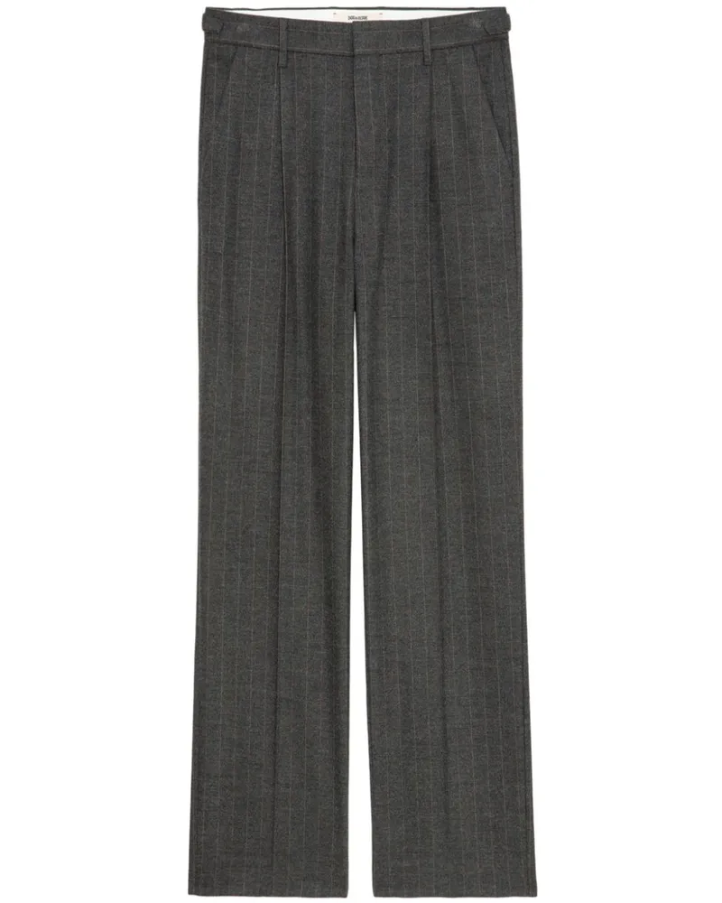 Zadig & Voltaire Karierte Hose mit Bügelfalten - Grau Grau