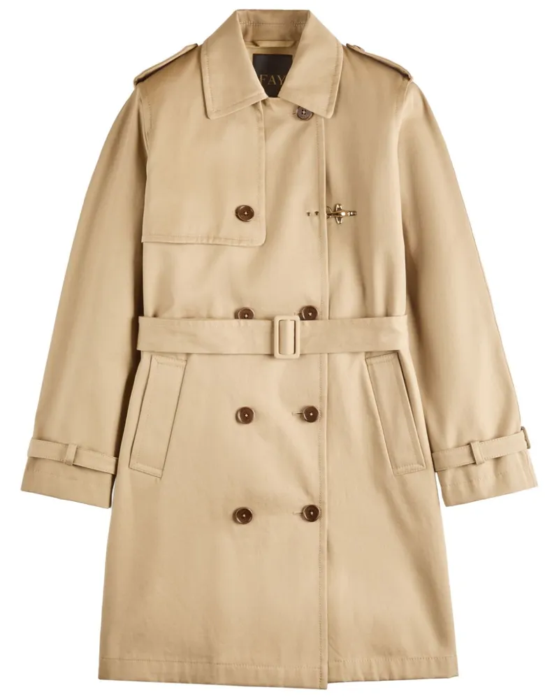 Fay Trenchcoat aus Baumwolle - Nude Nude
