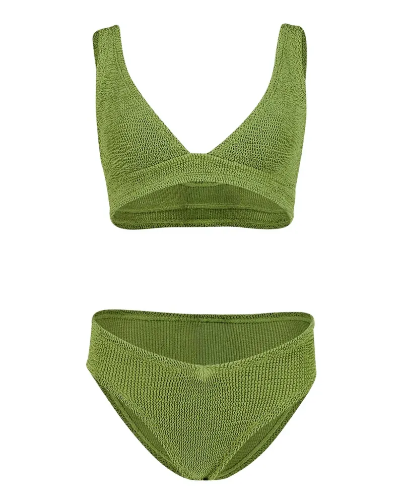 Hunza G Angel Bikini in Knitteroptik - Grün Grün