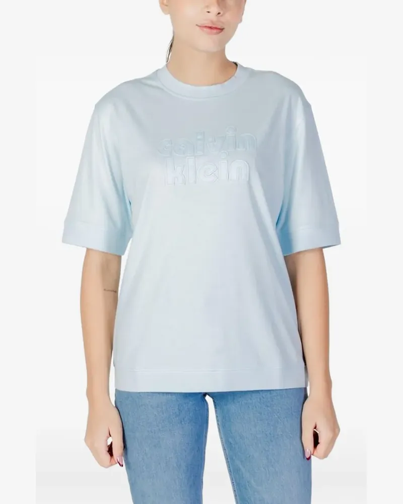 Calvin Klein embossed-logo T-shirt - Blau Blau