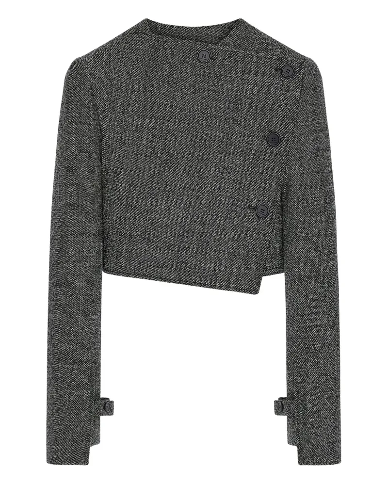 Courrèges Geknöpfte Oblique Jacke - Grau Grau