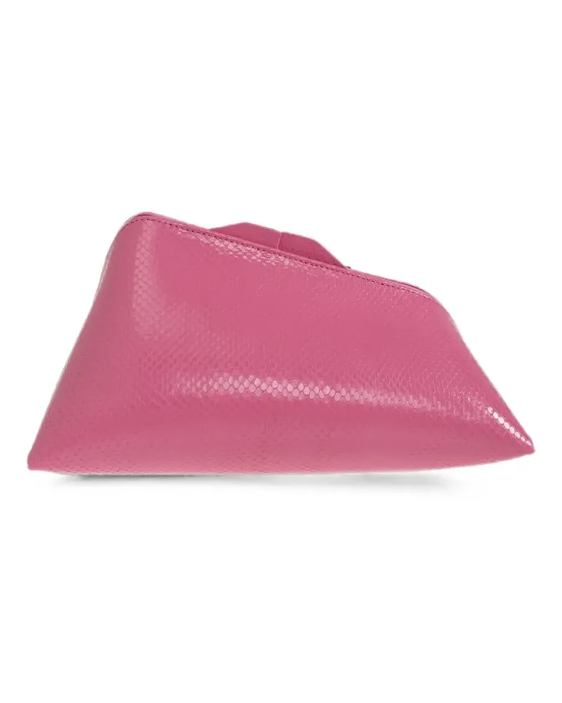 ATTICO 8:30PM Clutch mit Schlangenleder-Effekt - Rosa Rosa