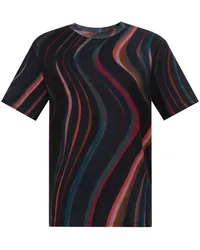 Paul Smith T-Shirt mit Wirbel-Print Schwarz