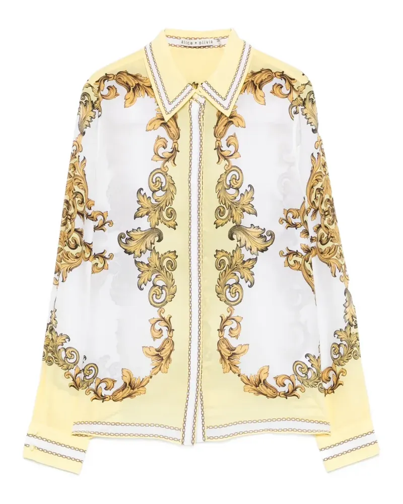 Alice + Olivia graphic-print shirt - Gelb Gelb
