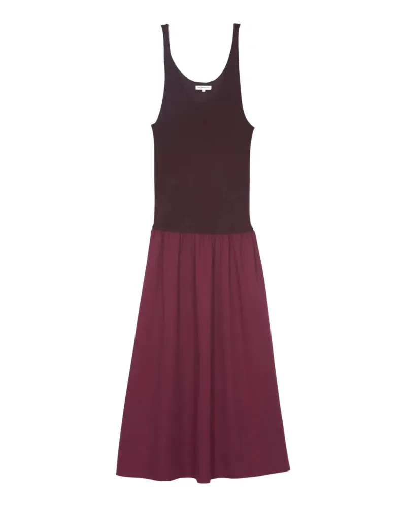 FRANKIE Shop Iliya ribbed-knit gathered maxi dress - Violett Violett