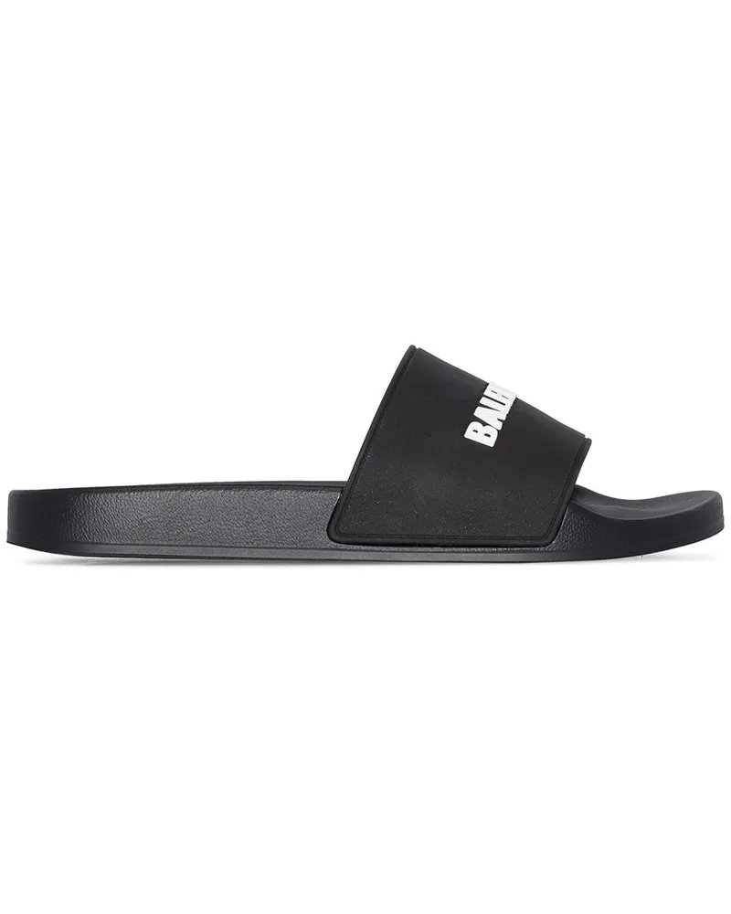 Balenciaga Pantoletten mit Logo-Prägung - Schwarz Schwarz