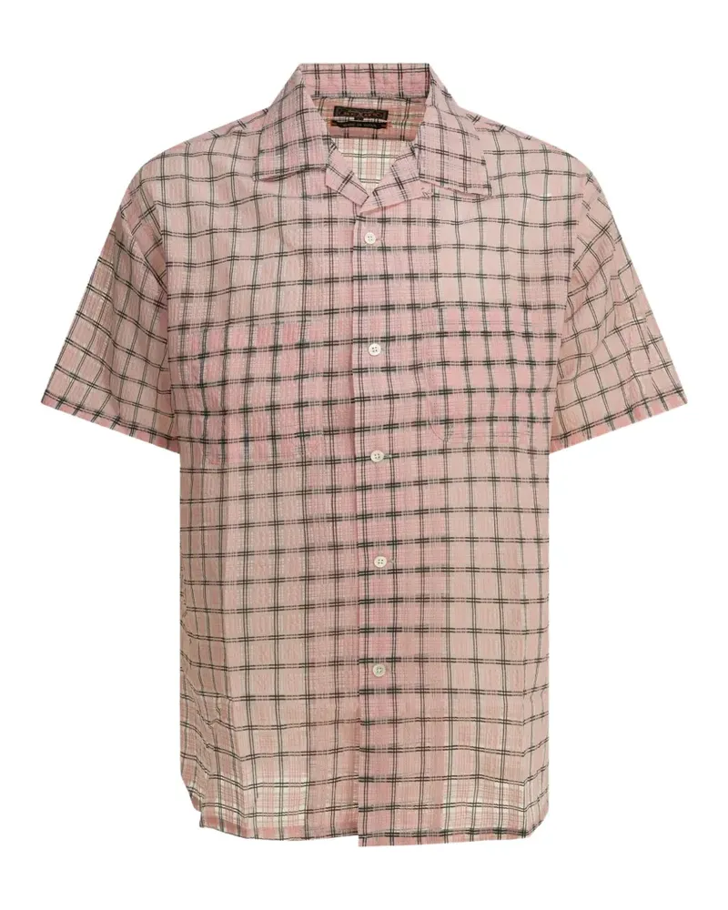 Beams Plus check-pattern short-sleeve shirt - Rosa Rosa