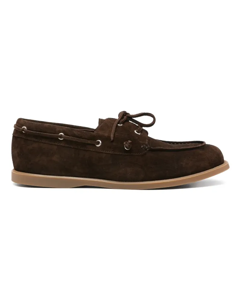 Etro lace-up suede boat shoes - Braun Braun