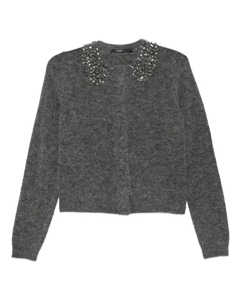 Seventy Cardigan mit Kristallverzierung - Grau Grau
