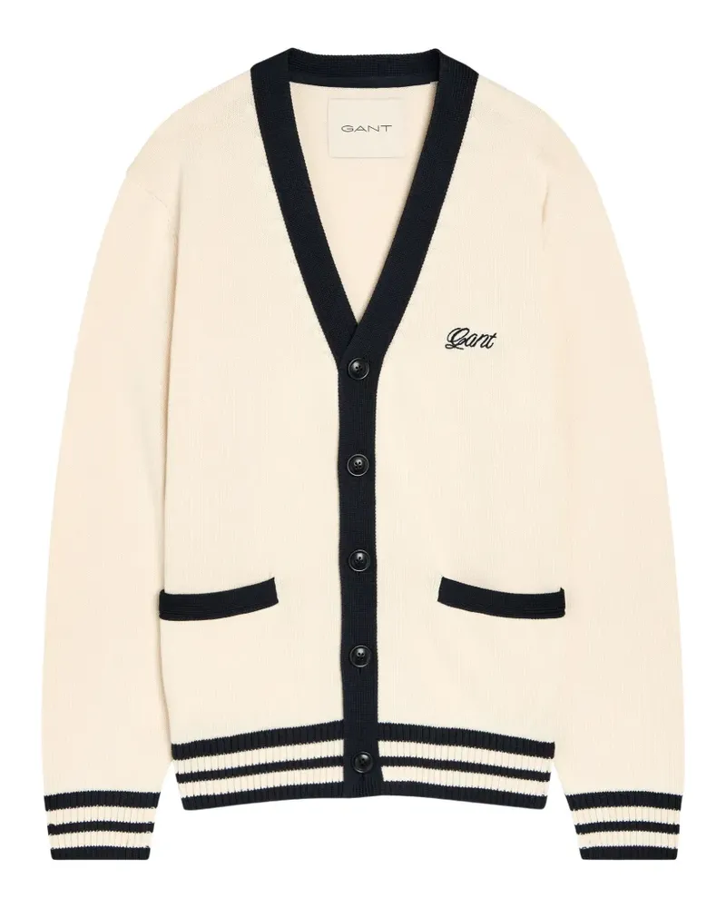 Gant V-neck button-up cardigan - Nude Nude