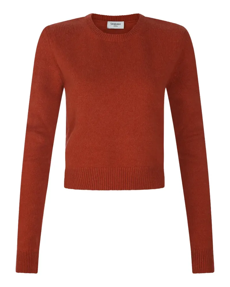 Saint Laurent Pullover aus Kaschmir mit rundem Ausschnitt - Orange Orange