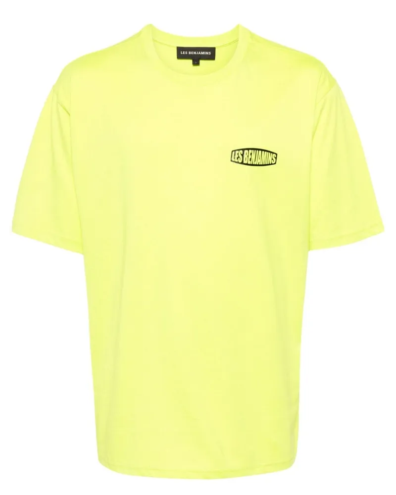 Les Benjamins T-Shirt mit Logo-Print - Grün Grün