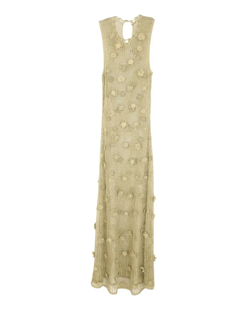 Cult Gaia Vermeer floral-appliqué maxi dress - Nude Nude