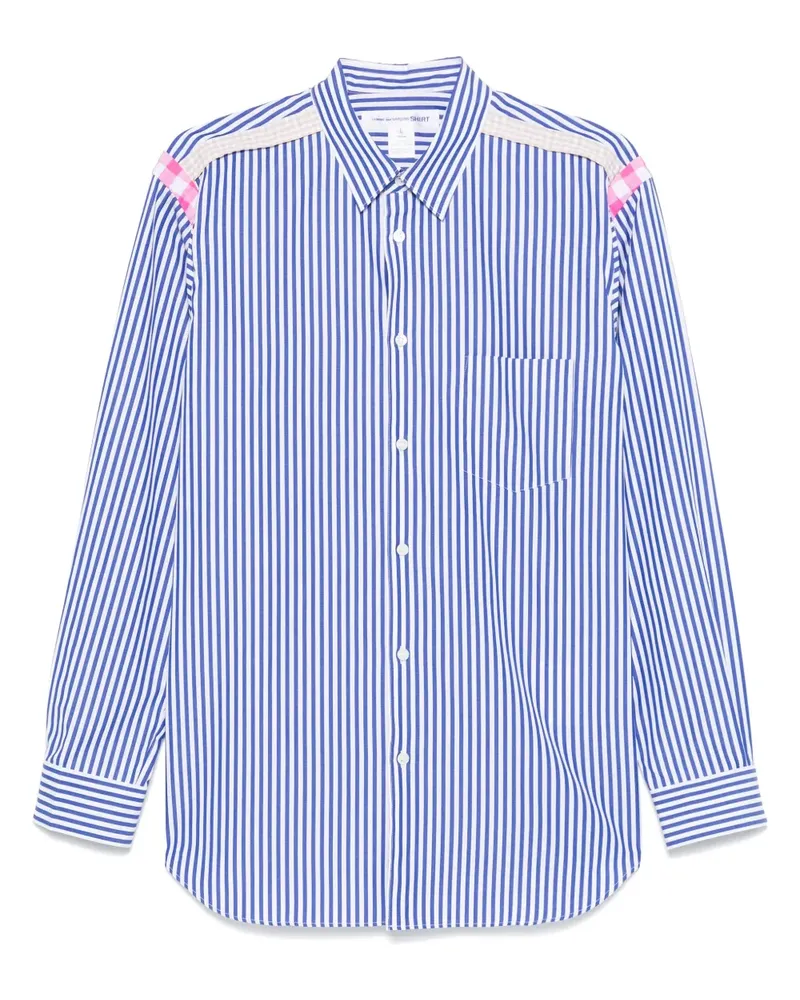 Comme des Garçons Gestreiftes Hemd - Blau Blau