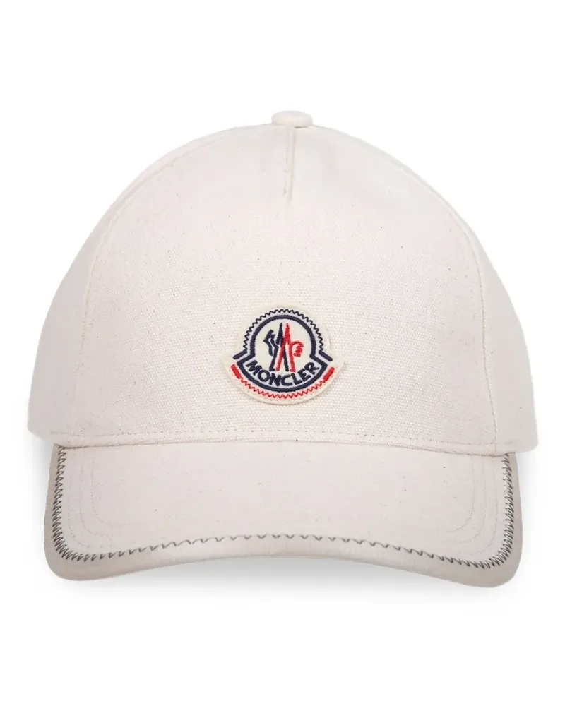Moncler logo-patch cap - Nude Nude