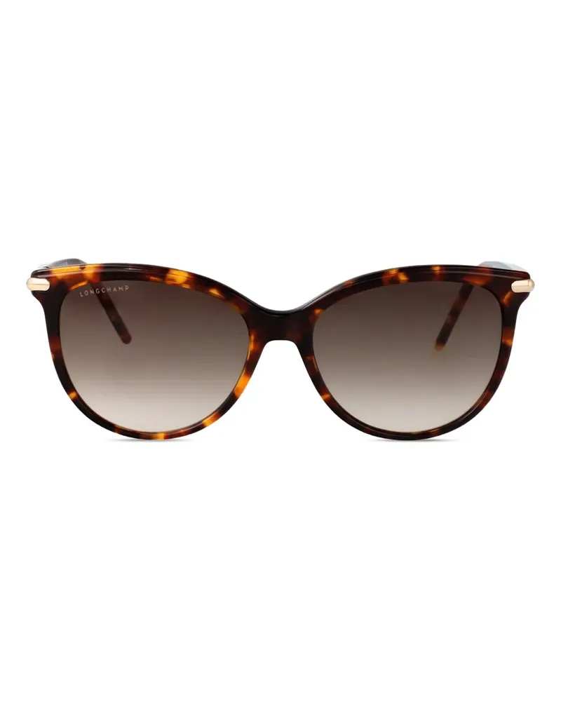 Longchamp Sonnenbrille mit Cat-Eye-Gestell - Braun Braun