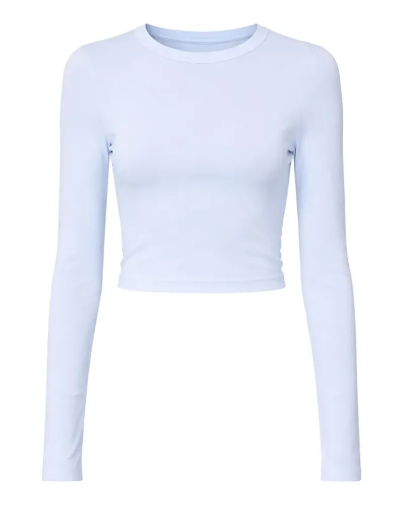 Enza Costa long-sleeve crop top - Blau Blau