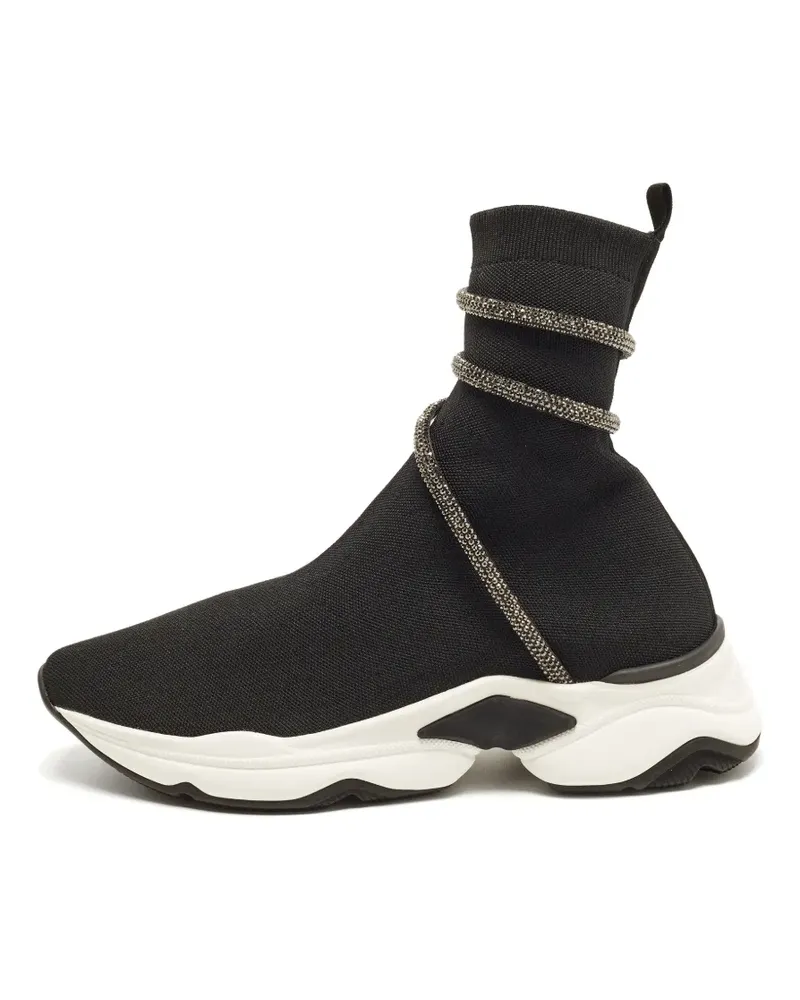 René Caovilla Cleo High-Top-Sneakers - Schwarz Schwarz