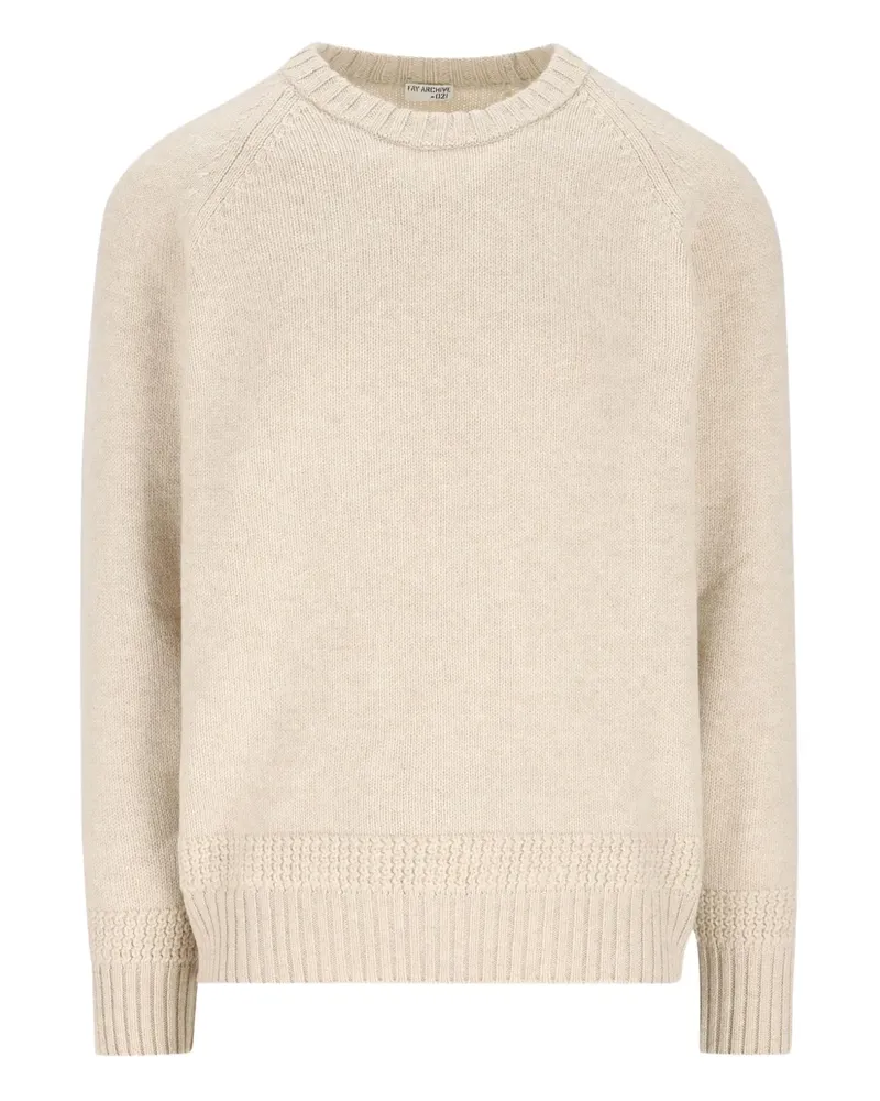 Fay elbow-patch jumper - Nude Nude