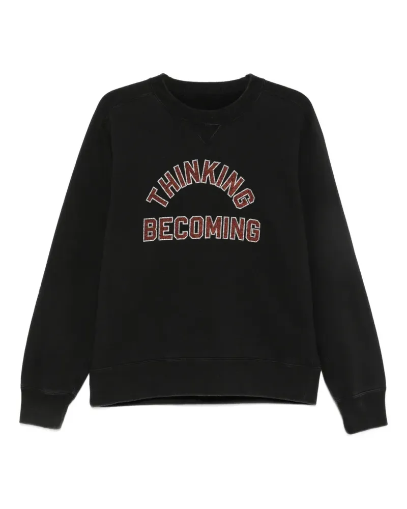 Sacai Sweatshirt mit Slogan-Print - Schwarz Schwarz