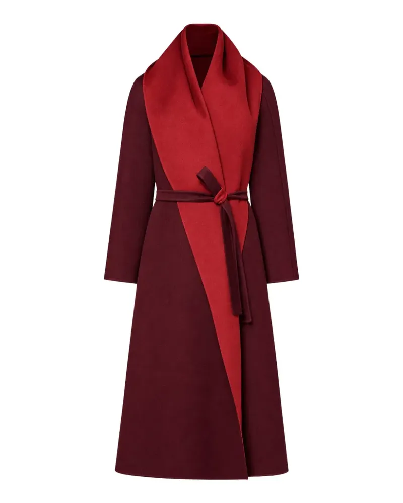 Max Mara reversible foulard coat in brushed cashmere - Rot Rot