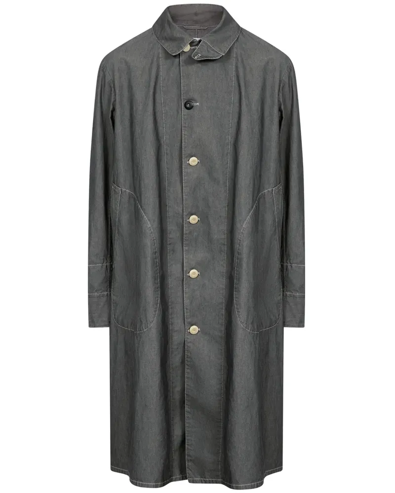 Maison Margiela Mantel mit Ziernähten - Grau Grau