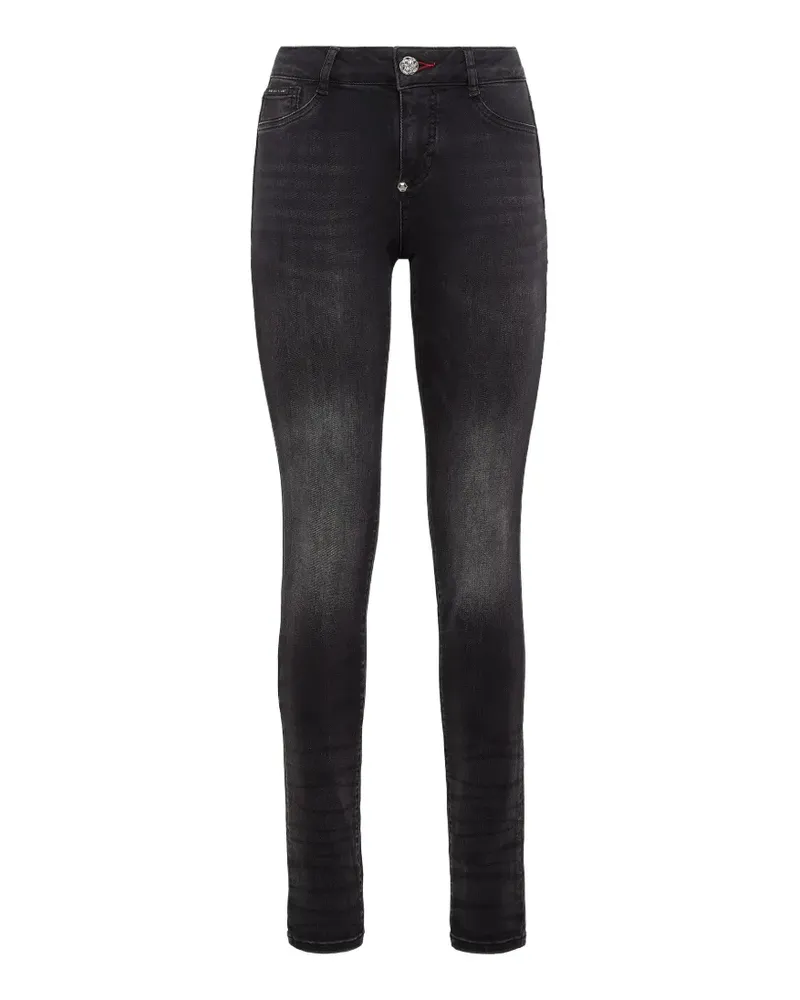 Philipp Plein logo-plaque skinny denim jeans - Schwarz Schwarz