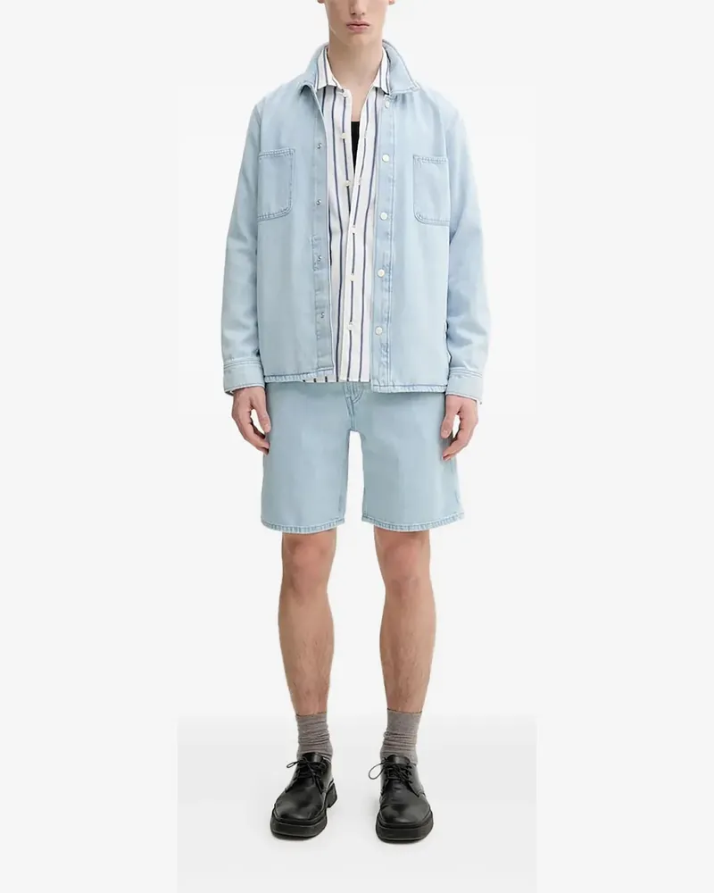 Marc O'Polo Jeanshemd mit Logo-Stickerei - Blau Blau