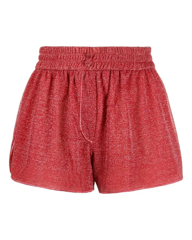 Oséree Shorts mit Glitter-Optik und Stretchbund - Rot Rot