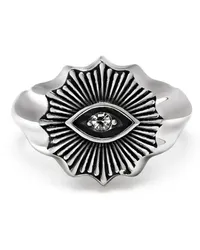 Nialaya Evil Eye Ring mit Kristall Silber