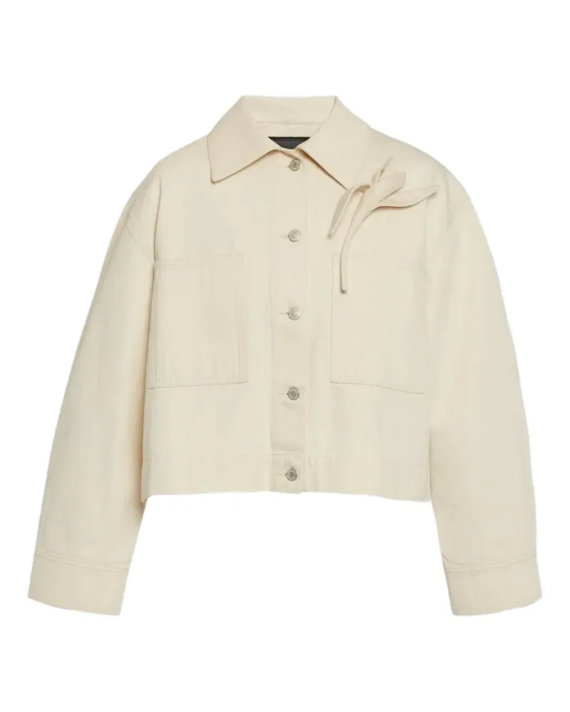 Erdem Cropped-Jacke mit Blumenapplikation - Nude Nude