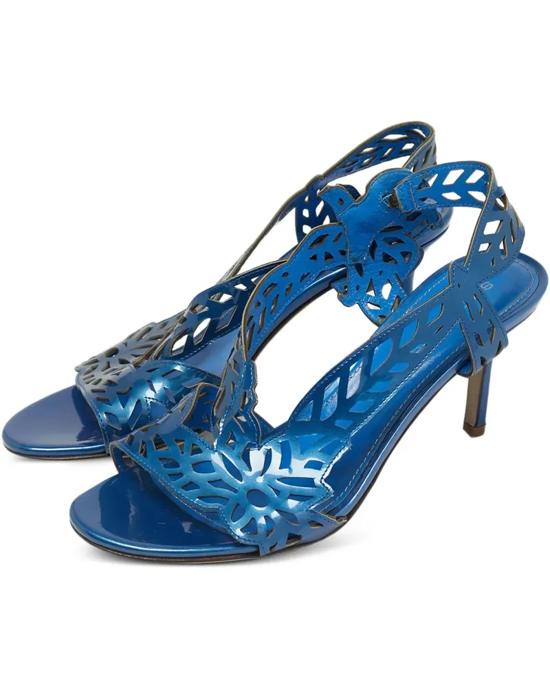 Sergio Rossi cut-out slingback sandals - Blau Blau