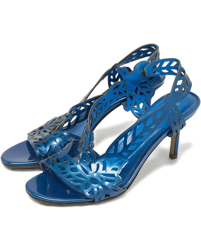 Sergio Rossi cut-out slingback sandals - Blau Blau