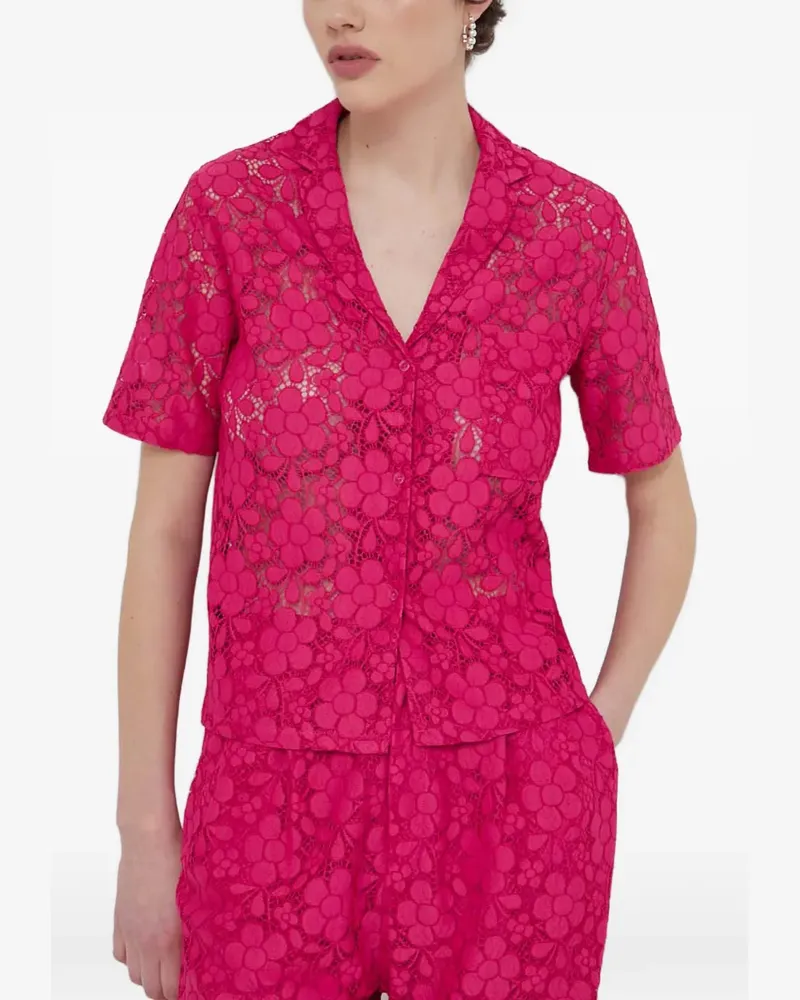Desigual Hemd aus Spitze - Rosa Rosa