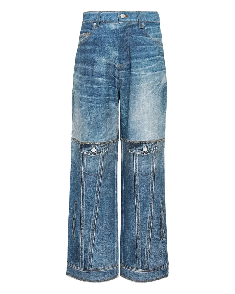 Andersson Bell Jeans im Patchwork-Look - Blau Blau