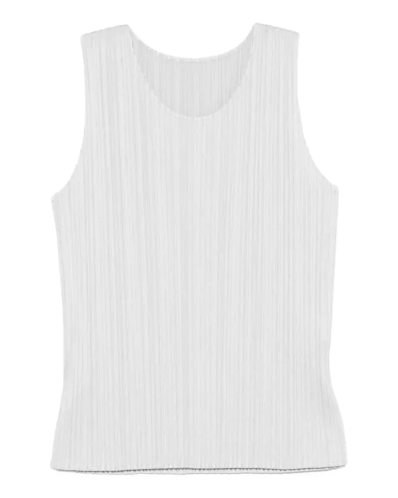 Issey Miyake pleated sleeveless top - Silber Silber