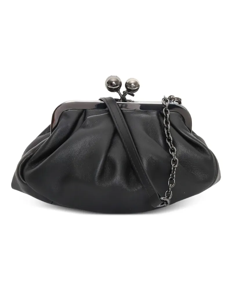 Max Mara Prati Clutch aus Leder - Schwarz Schwarz